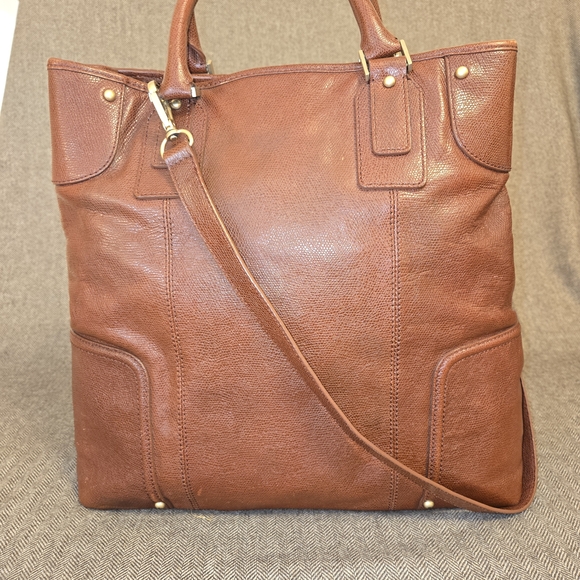 Talbots Brown Leather Purse / Tote Bag - Picture 4 of 12